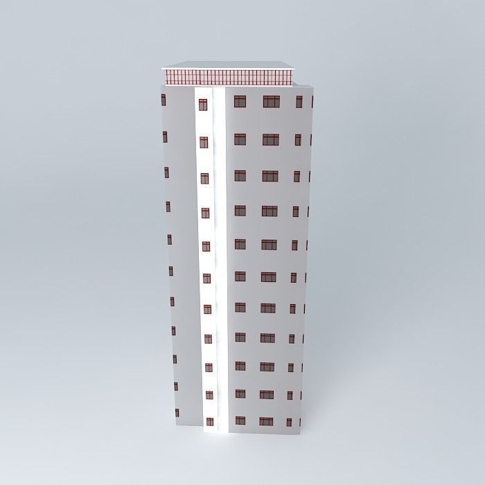 Flat building Free 3D model_1