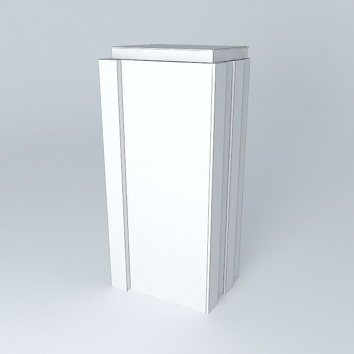 Flat building Free 3D model_3