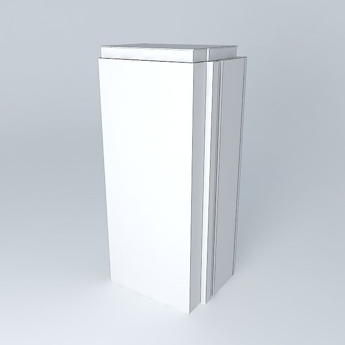 Flat building Free 3D model_4