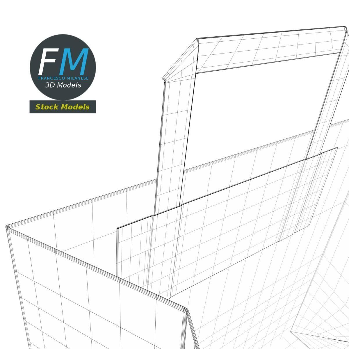 Fast food paper bag 3D model_8