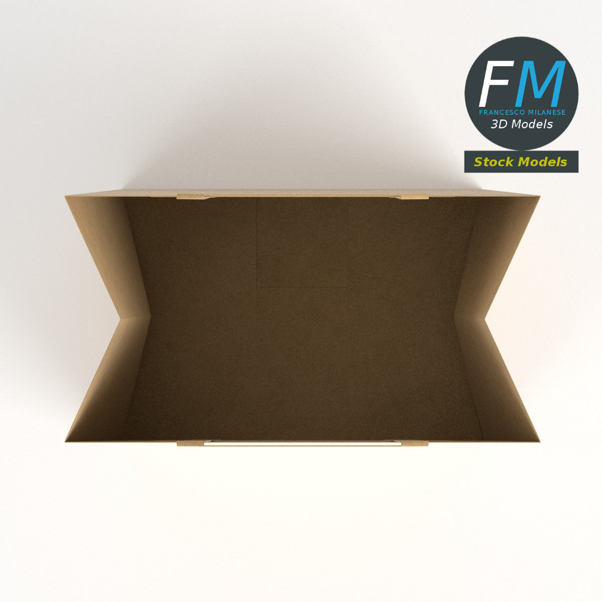 Fast food paper bag 3D model_6