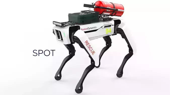 Boston Dynamics Spot Robot Rescue White 3D model