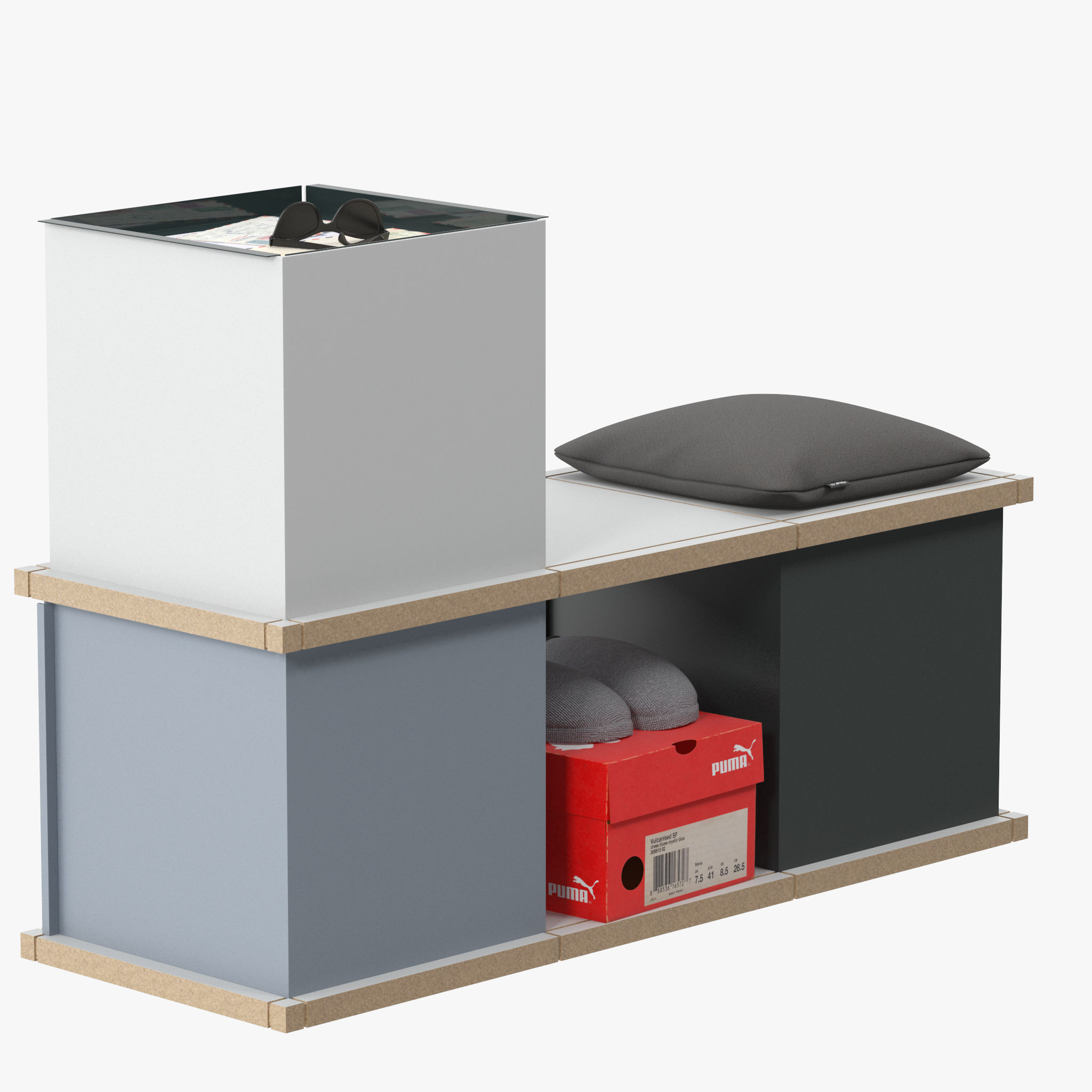 YU BENCH 3x1 3D model_7
