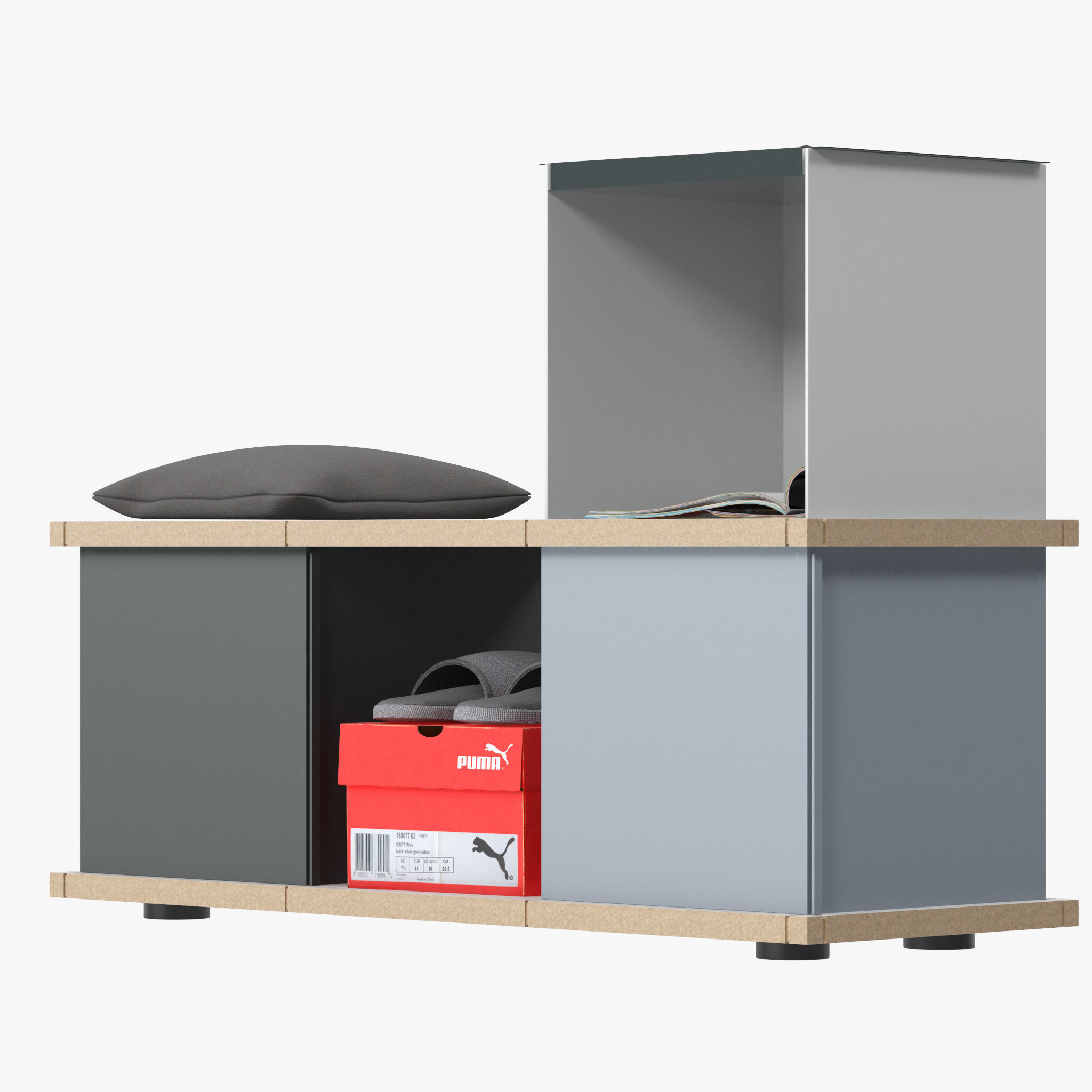YU BENCH 3x1 3D model_10