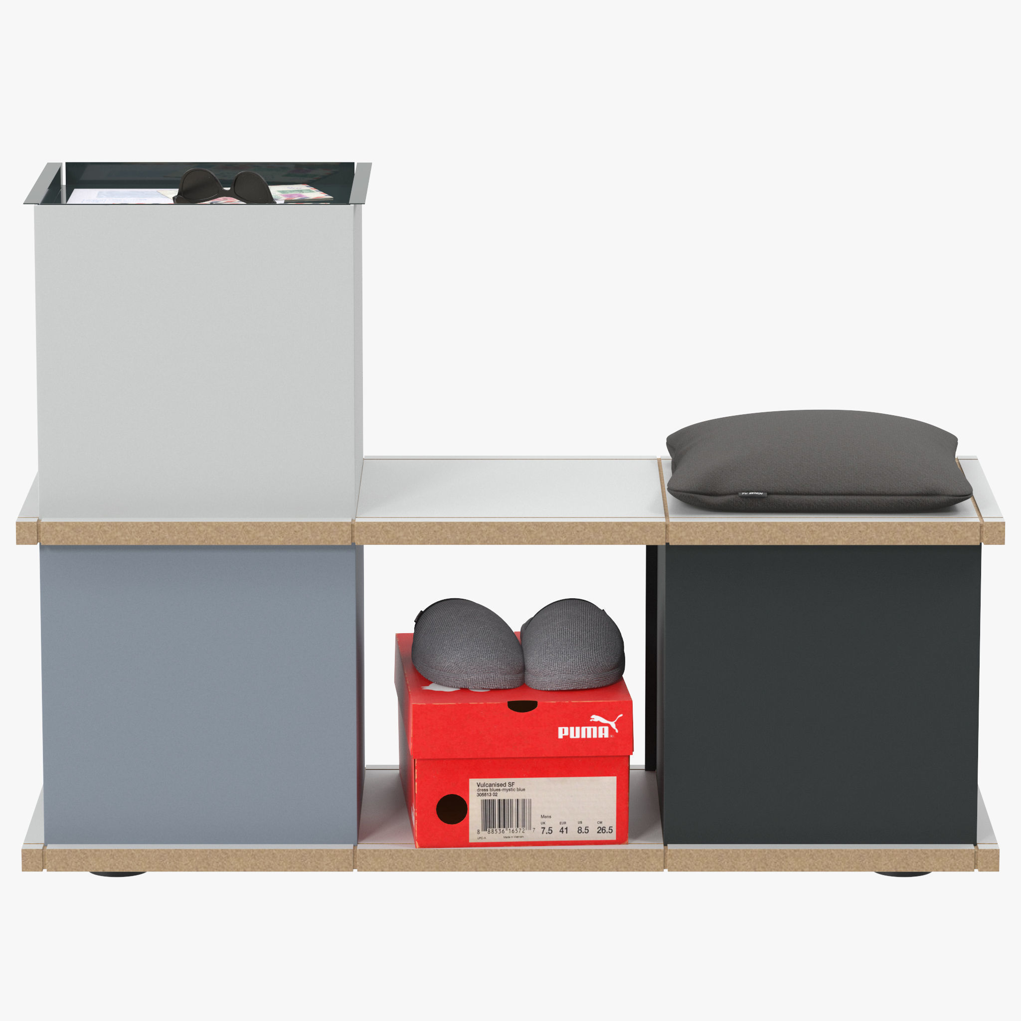 YU BENCH 3x1 3D model_8