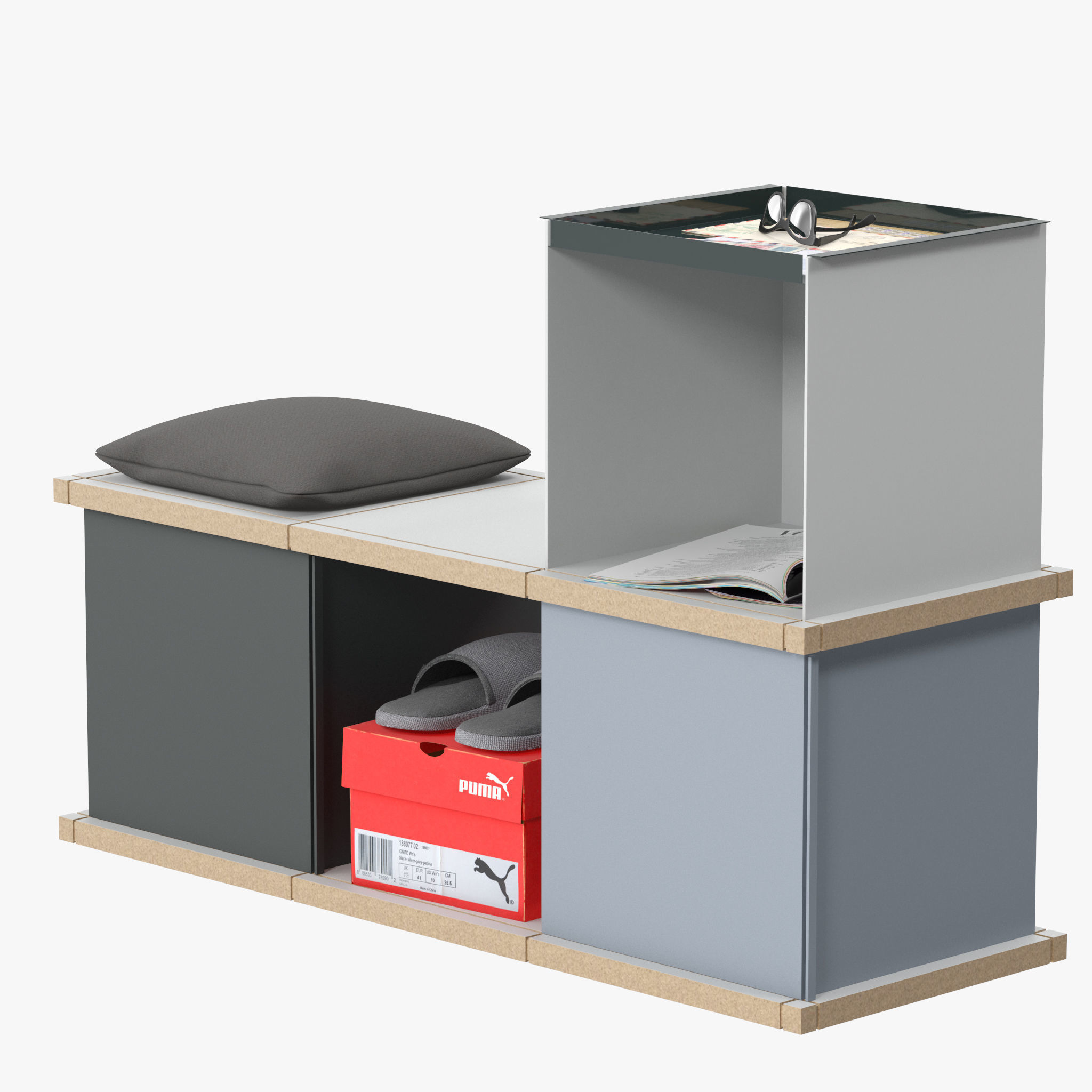 YU BENCH 3x1 3D model_6