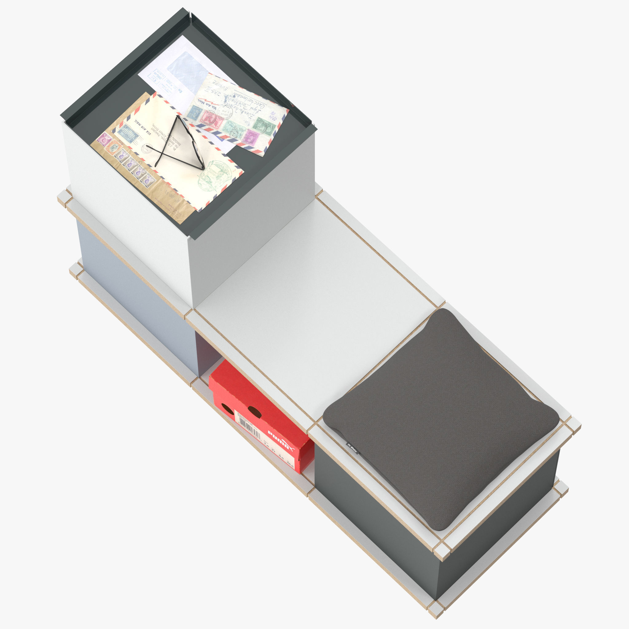 YU BENCH 3x1 3D model_3