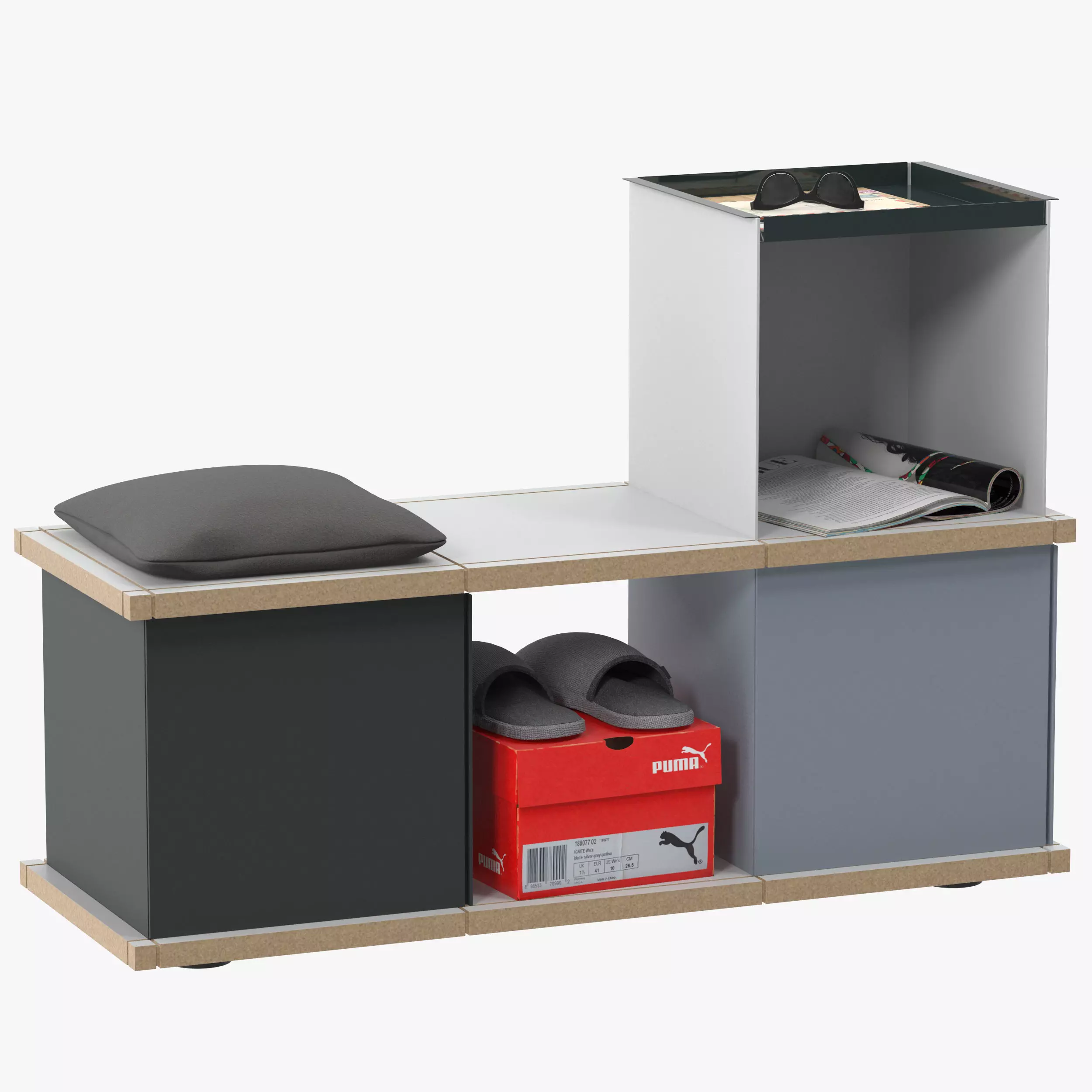 YU BENCH 3x1 3D model_0