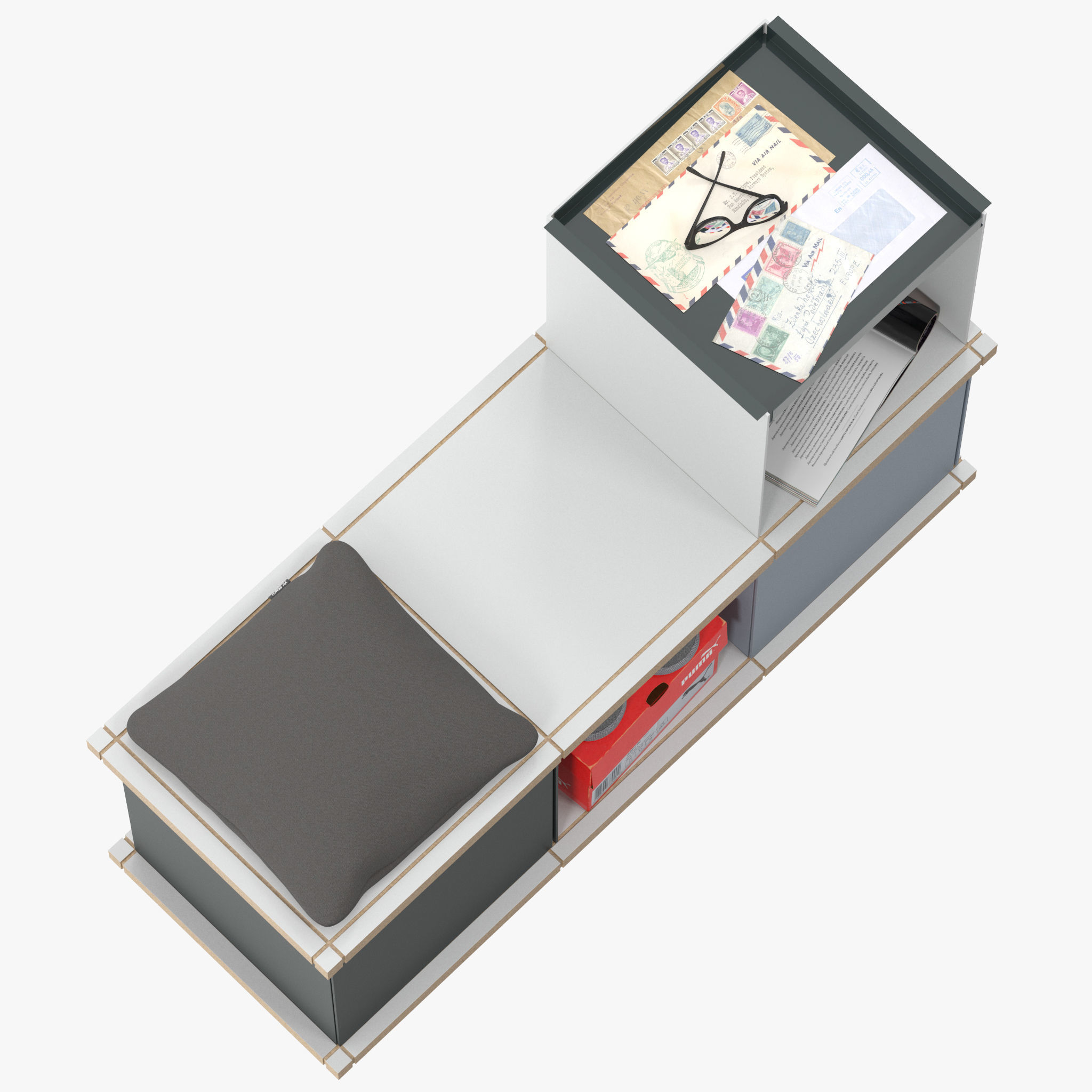 YU BENCH 3x1 3D model_4