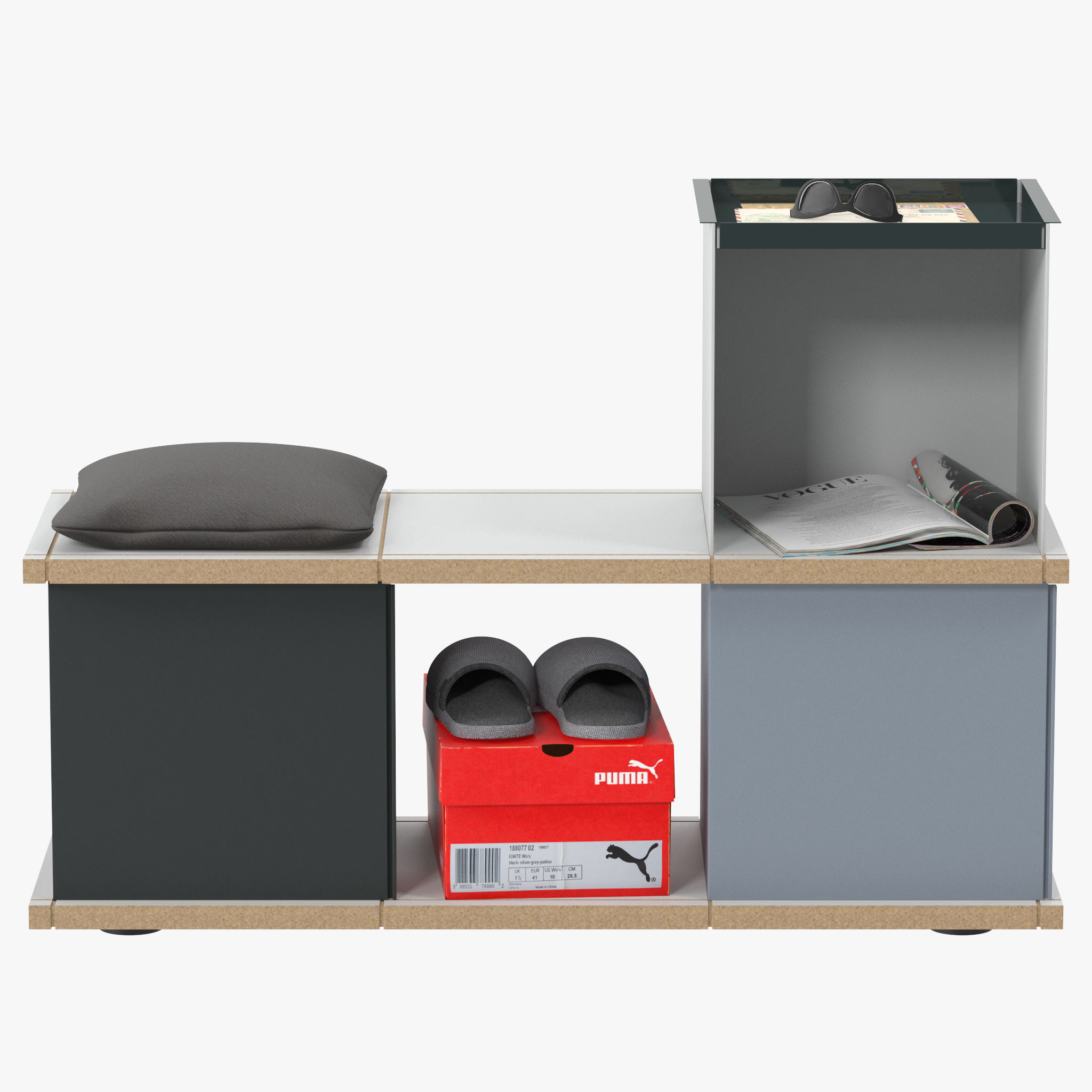 YU BENCH 3x1 3D model_5