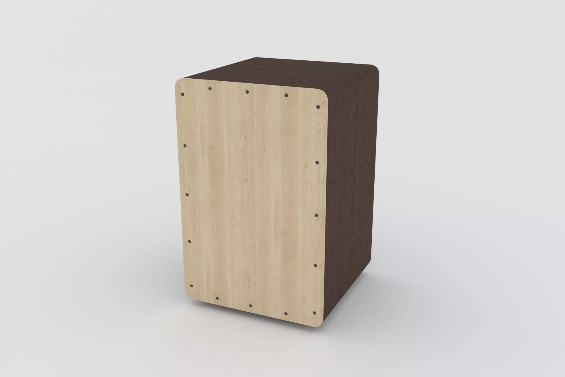 Cajon wooden cuboid 3D model