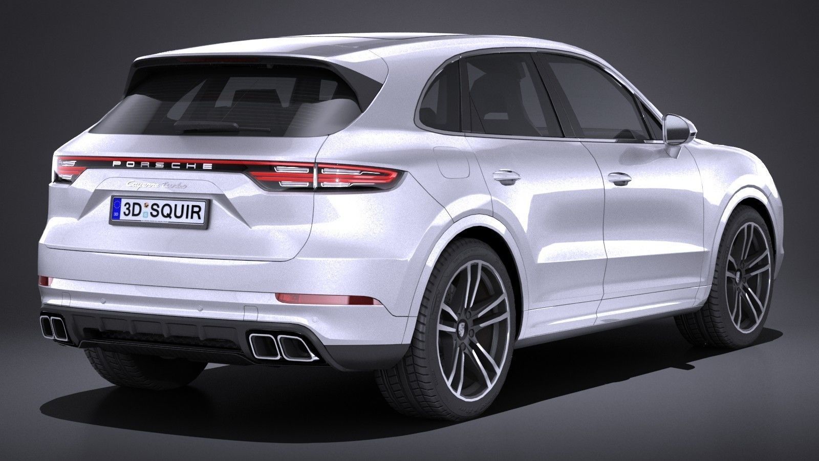 LowPoly Porsche Cayenne Turbo 2018 Low-poly 3D model_5