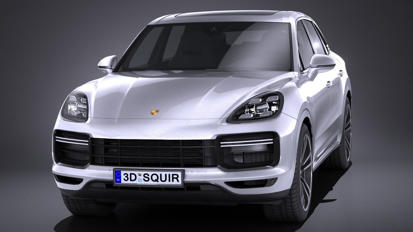 LowPoly Porsche Cayenne Turbo 2018 Low-poly 3D model_1
