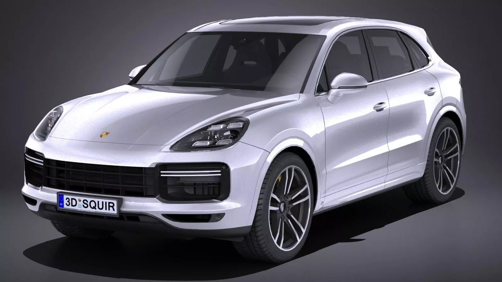 LowPoly Porsche Cayenne Turbo 2018 Low-poly 3D model_0