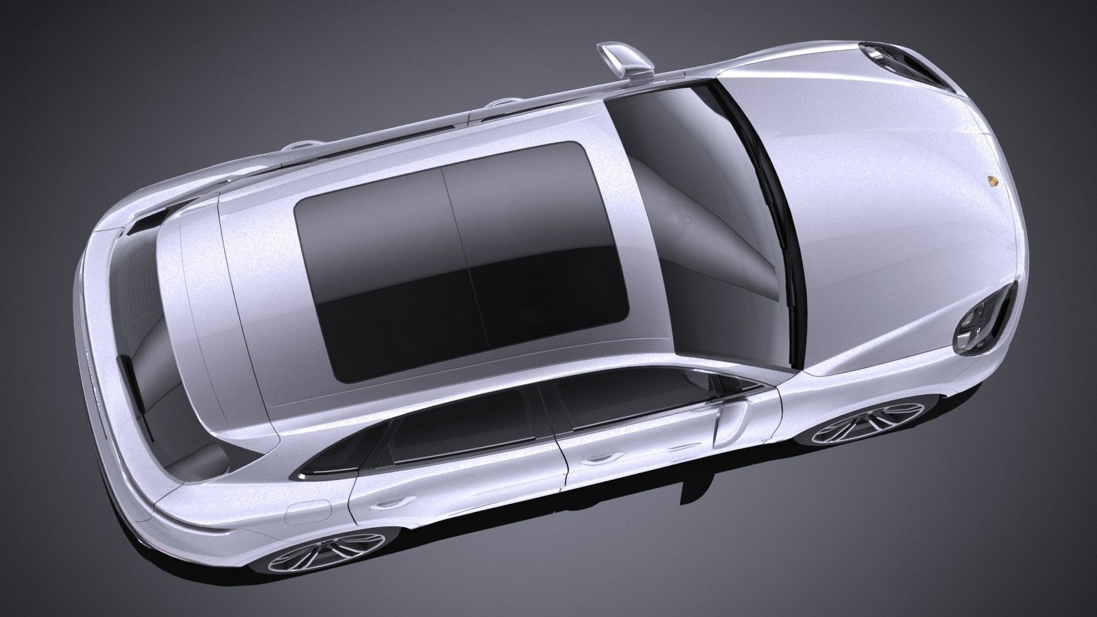 LowPoly Porsche Cayenne Turbo 2018 Low-poly 3D model_7