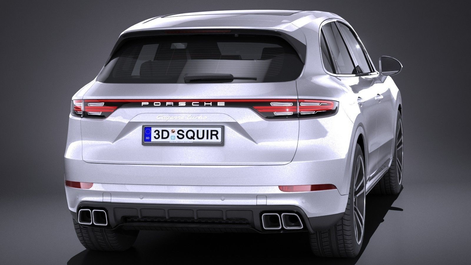 LowPoly Porsche Cayenne Turbo 2018 Low-poly 3D model_4