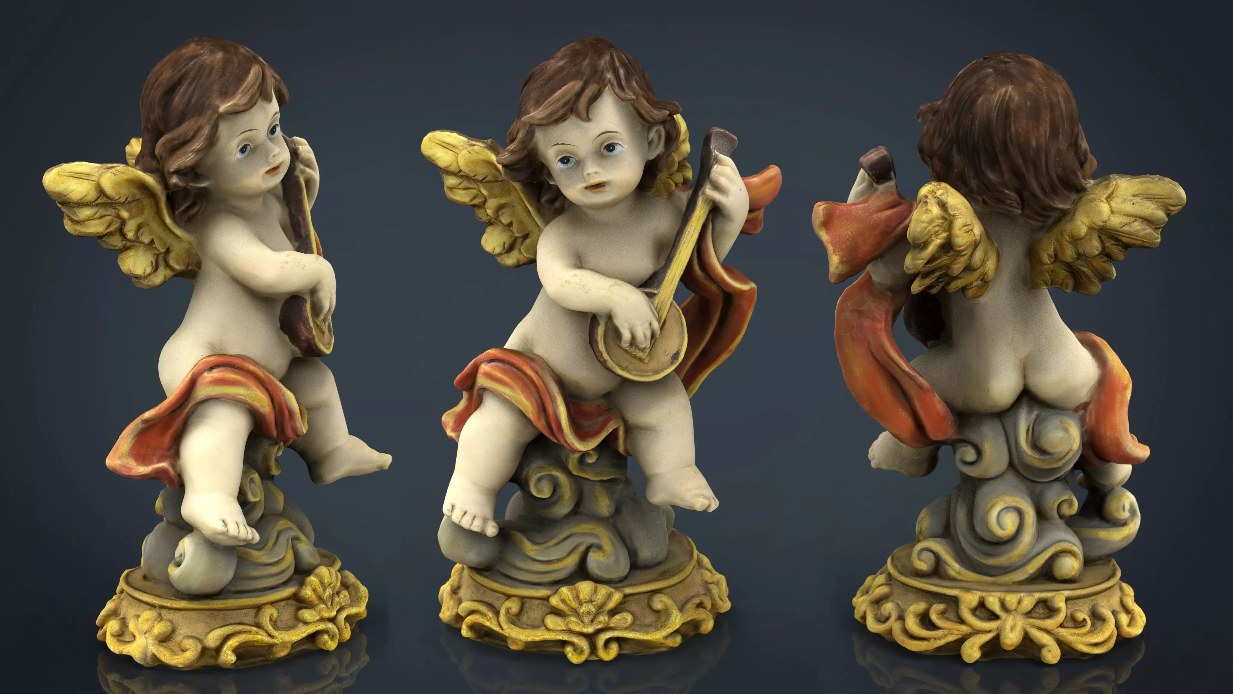 Angel 12 Low-poly 3D model