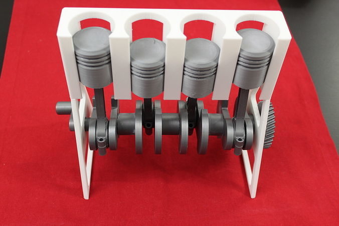 4  cylinder engine ready to print 3D print model
