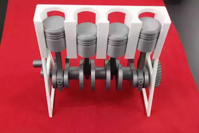 4  cylinder engine ready to print 3D print model