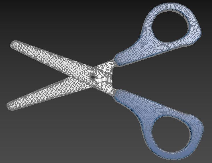 Scissor pair of scissors 3D model_2