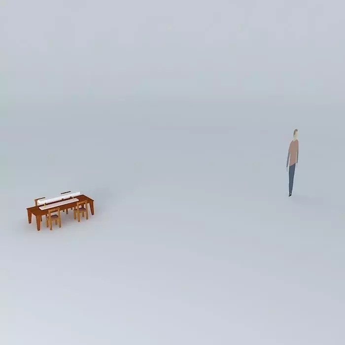 Library table Free 3D model