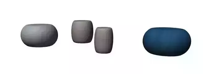 Puffa ceramic vases 3D model