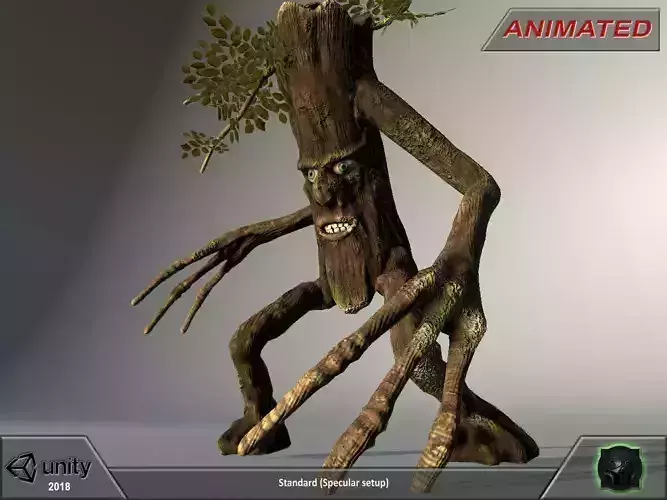 Fantasy character 02 -- Stump Forester Low-poly 3D model