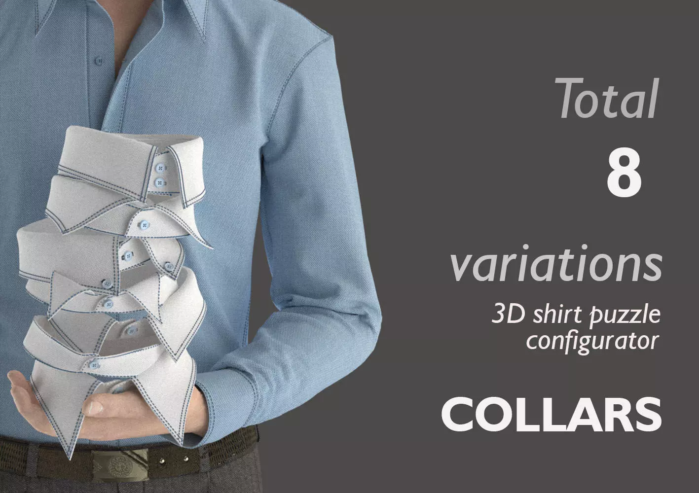 Part 4 - 3D Shirt Puzzle Configurator - COLLARS 3D model_0