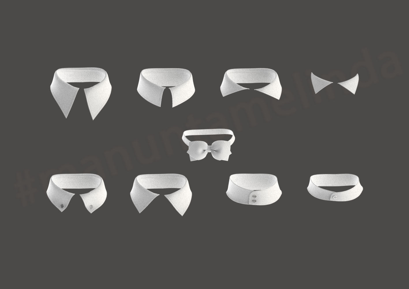 Part 4 - 3D Shirt Puzzle Configurator - COLLARS 3D model_2