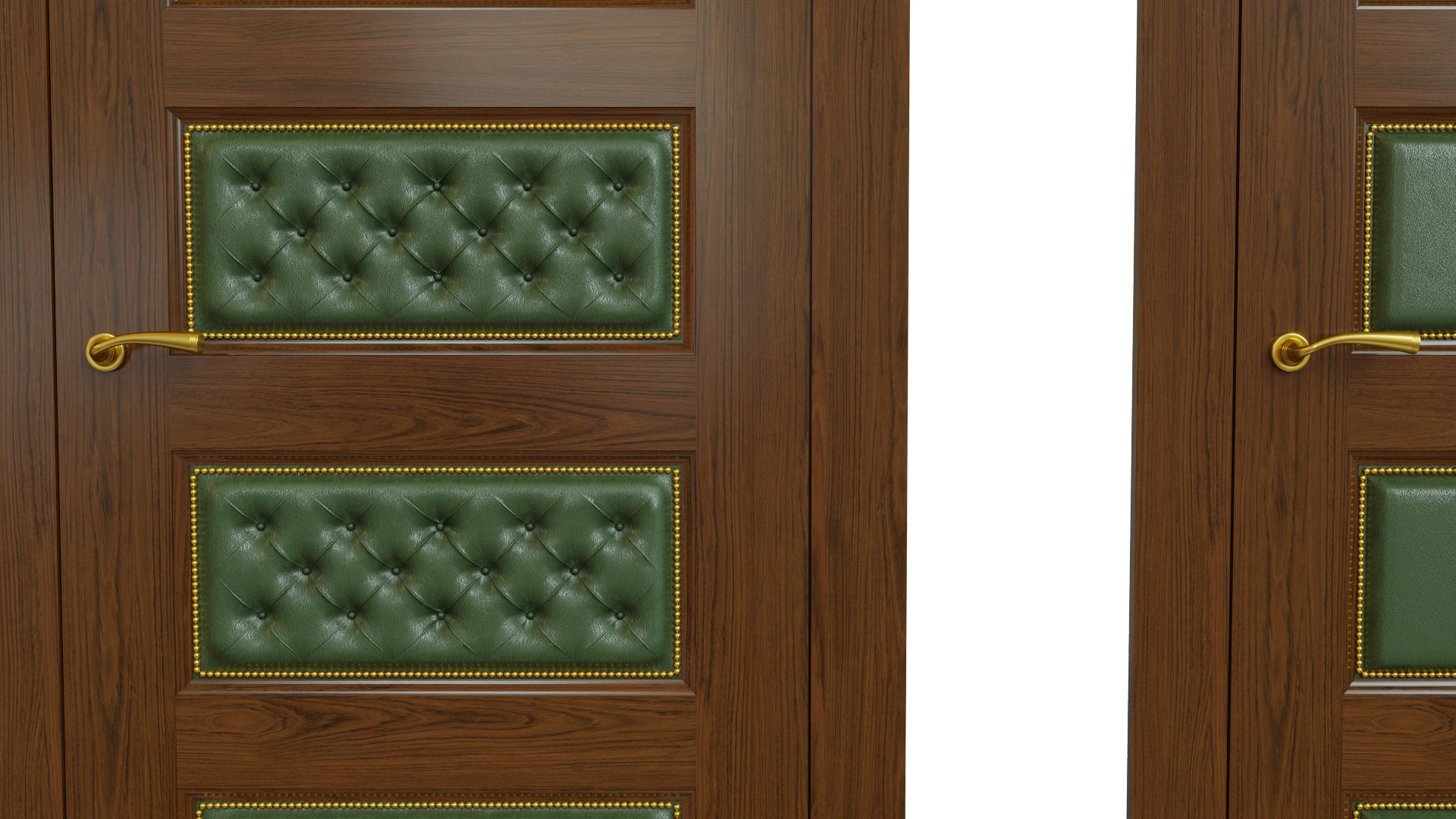 Classic wooden door 02 3D model_1