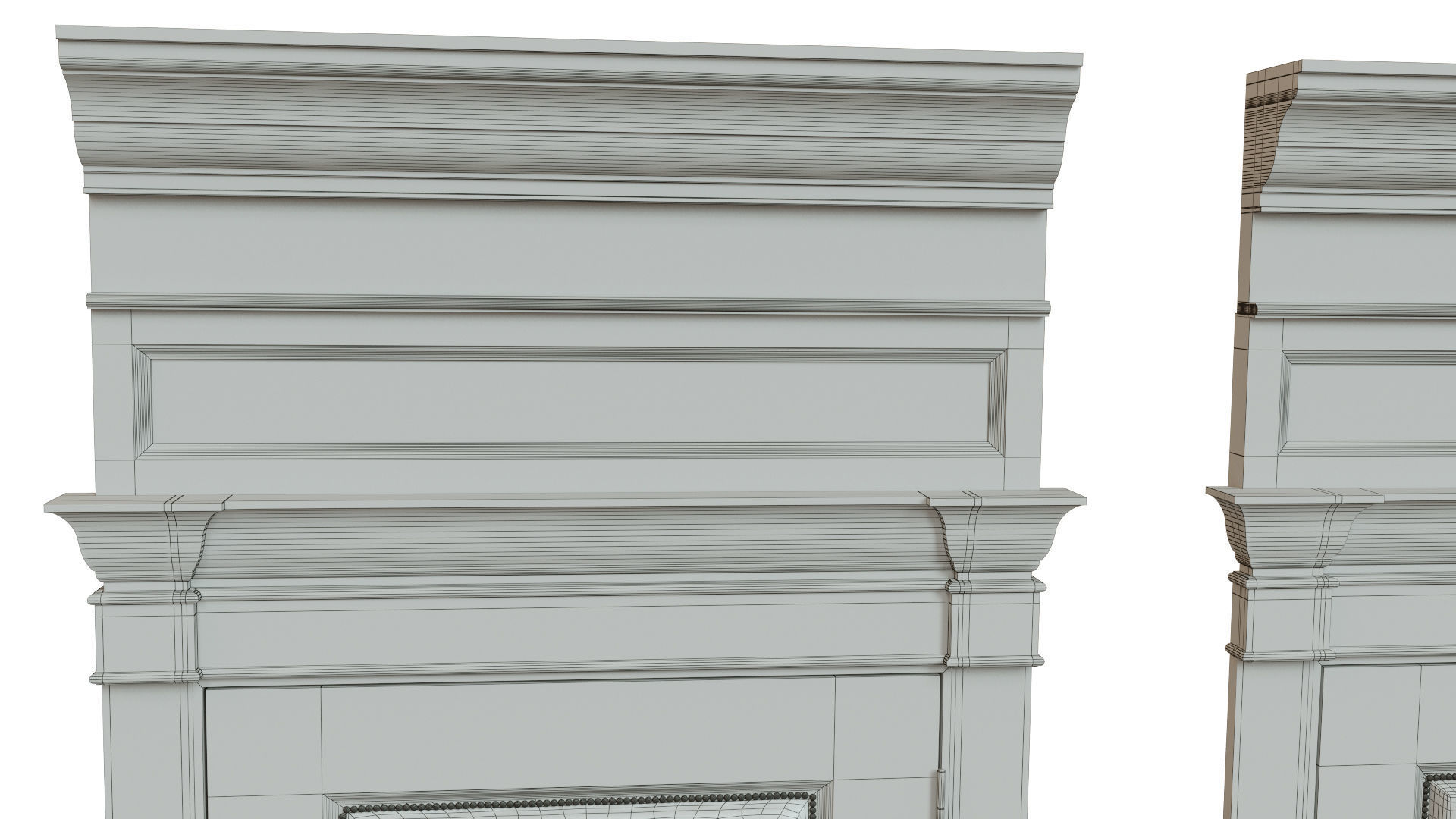 Classic wooden door 02 3D model_10