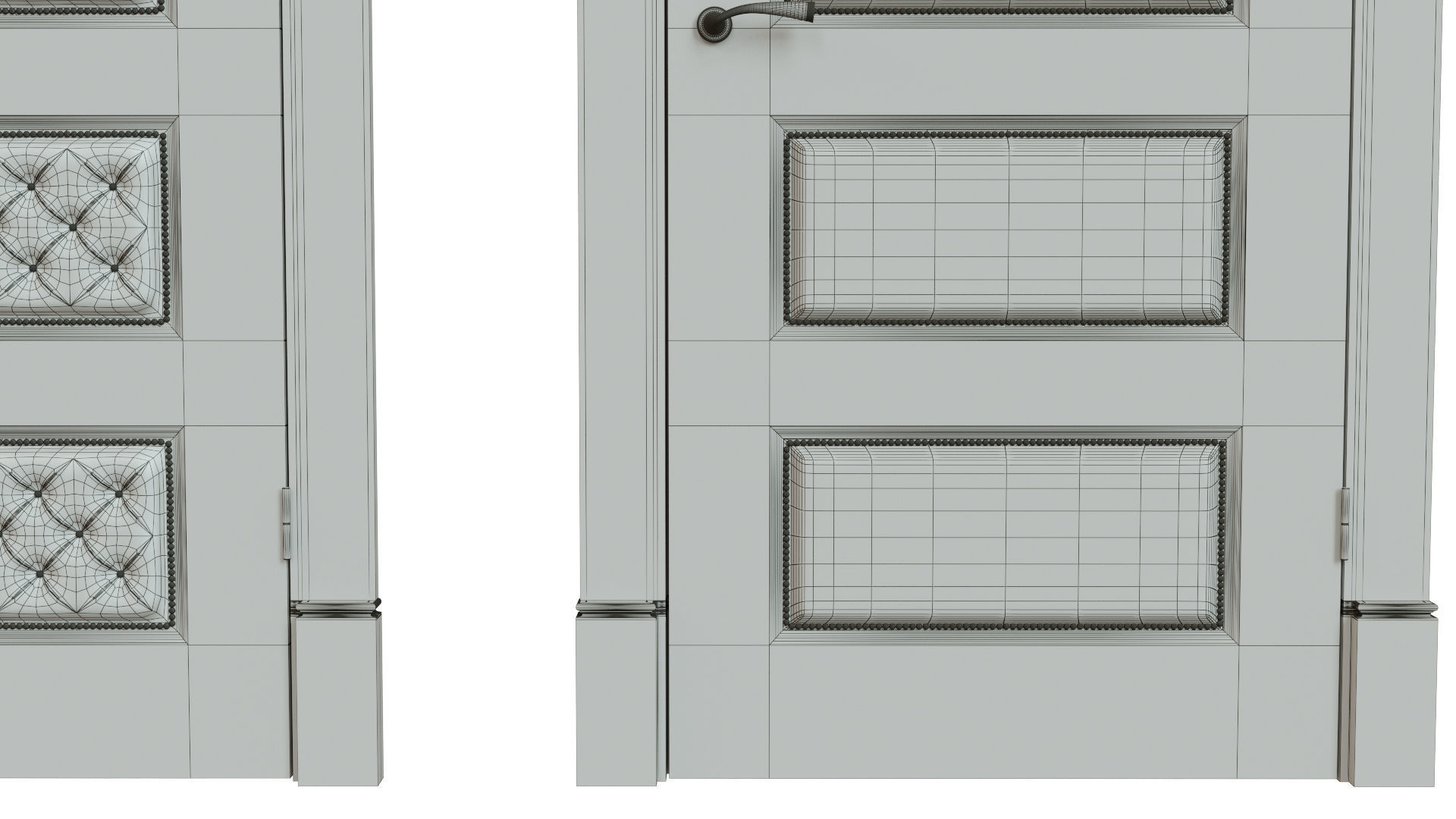 Classic wooden door 02 3D model_9