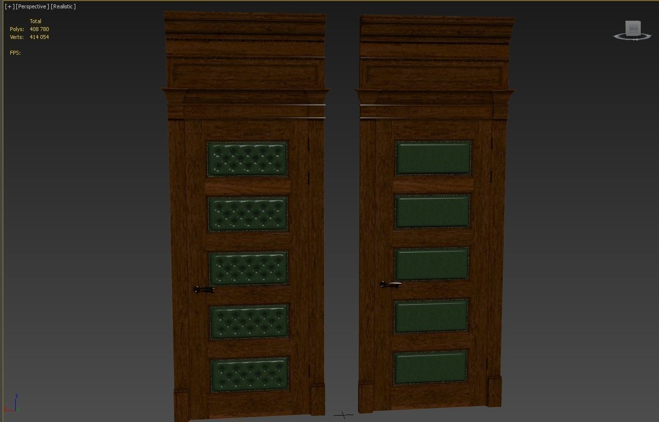 Classic wooden door 02 3D model_18
