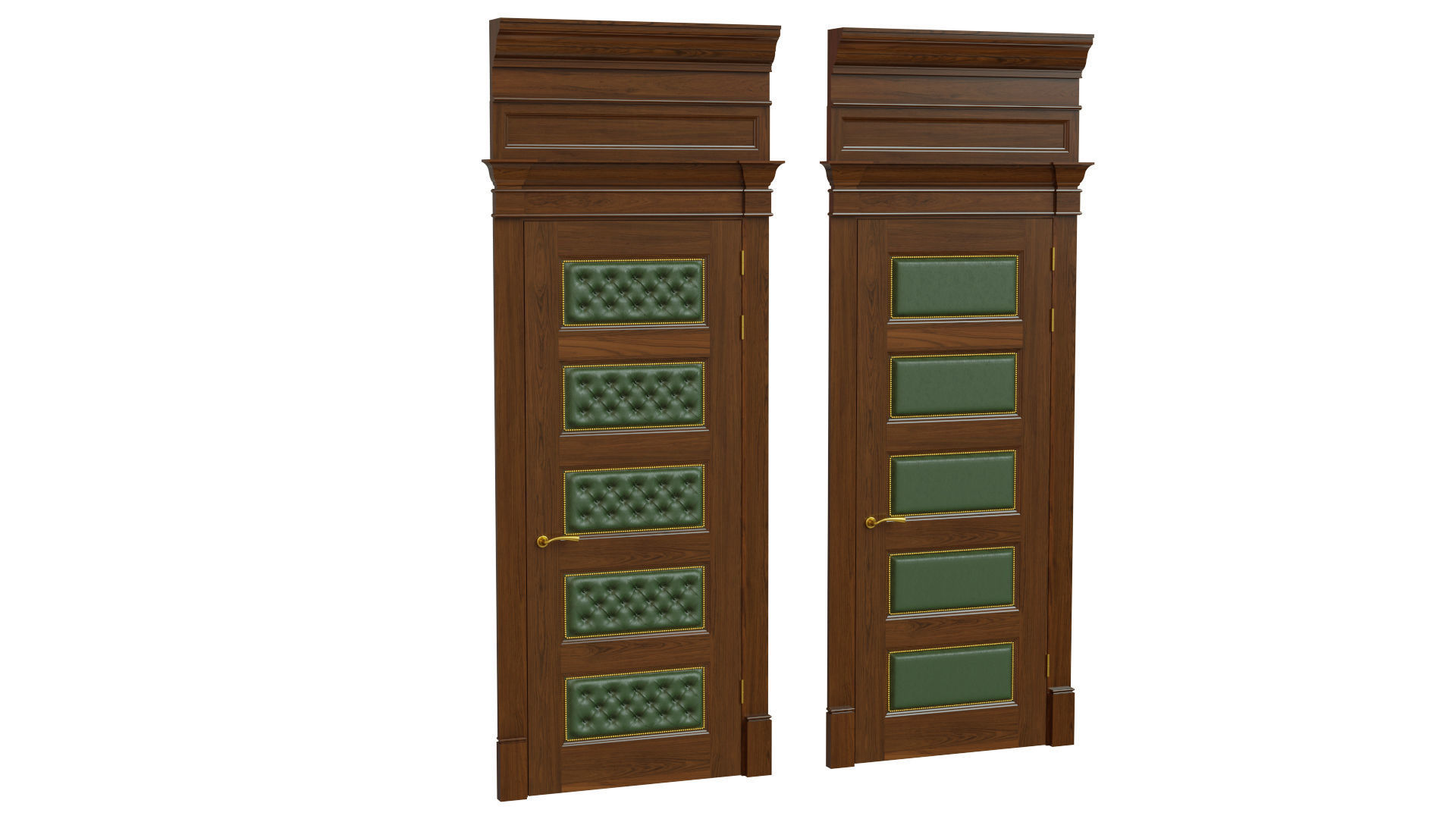 Classic wooden door 02 3D model_8
