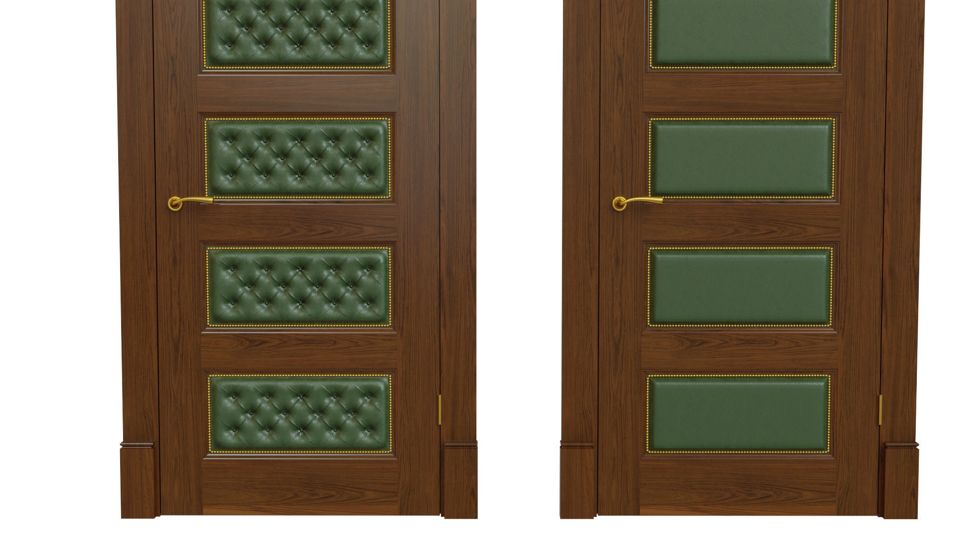 Classic wooden door 02 3D model_2