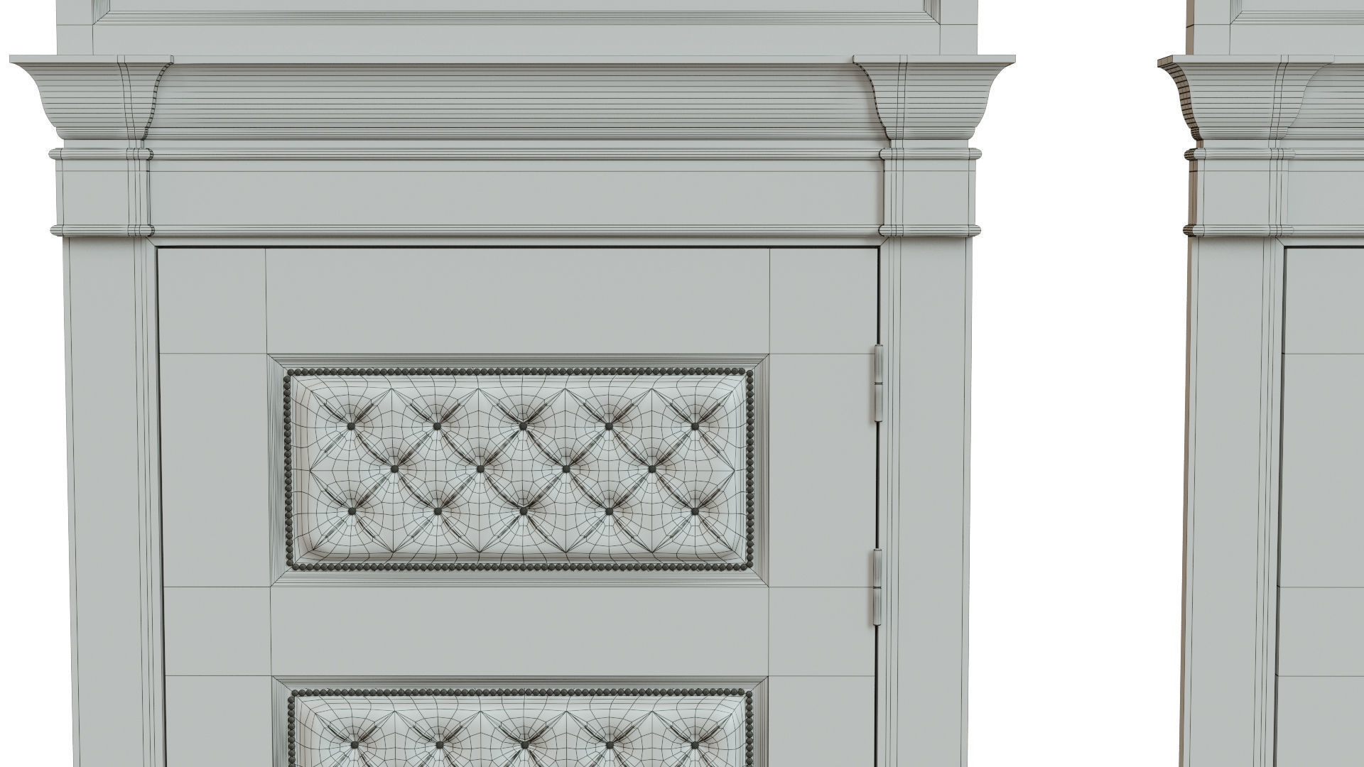 Classic wooden door 02 3D model_12
