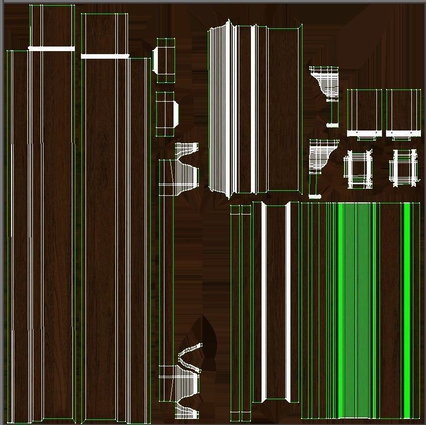 Classic wooden door 02 3D model_20