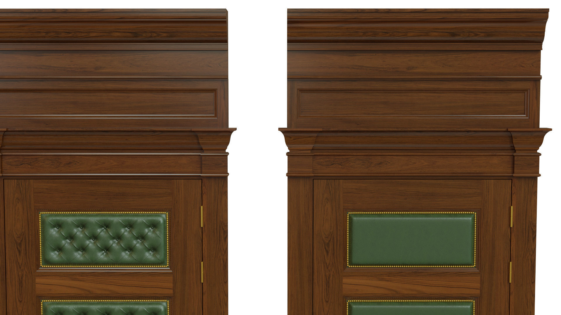 Classic wooden door 02 3D model_5