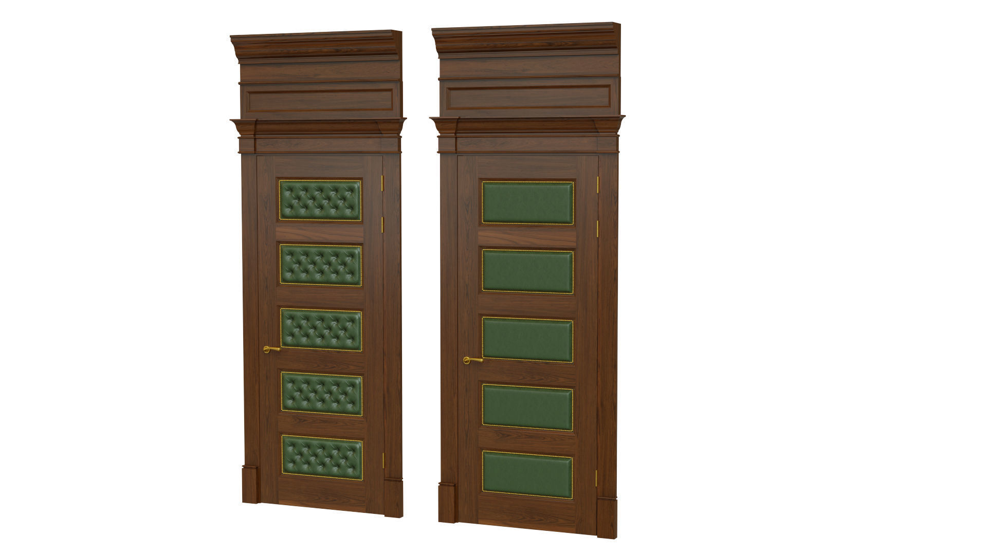 Classic wooden door 02 3D model_7