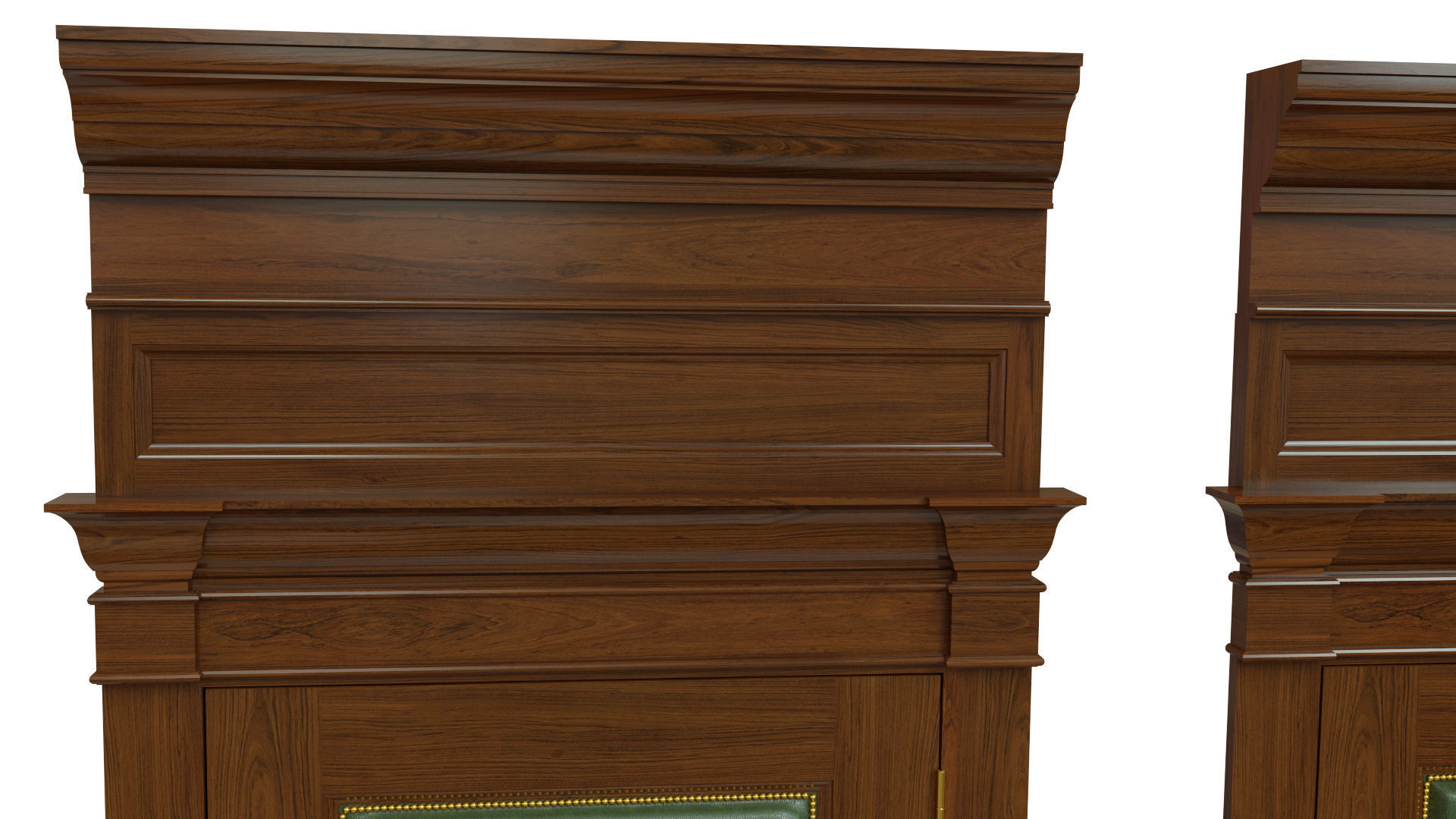 Classic wooden door 02 3D model_4