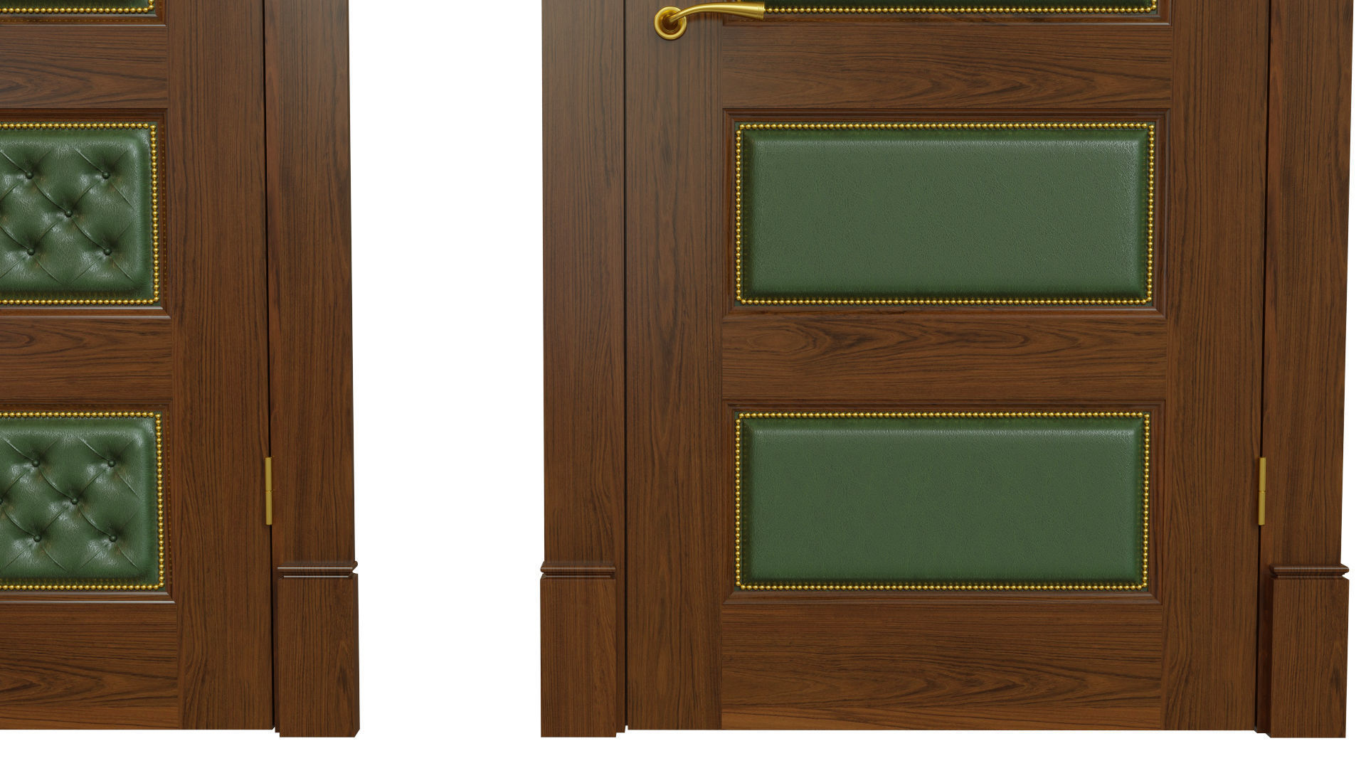 Classic wooden door 02 3D model_3
