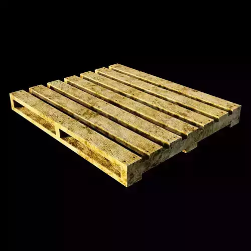 Wooden skid aka pallet by mkaplunow Low-poly 3D model