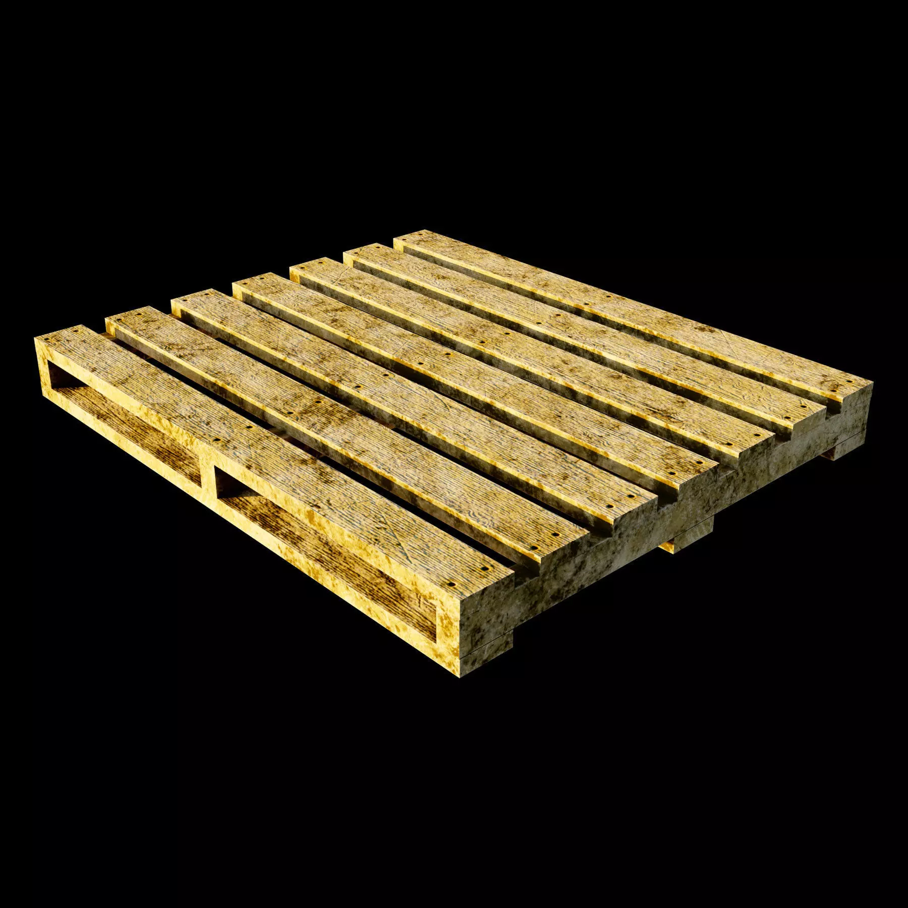 Wooden skid aka pallet by mkaplunow Low-poly 3D model_0