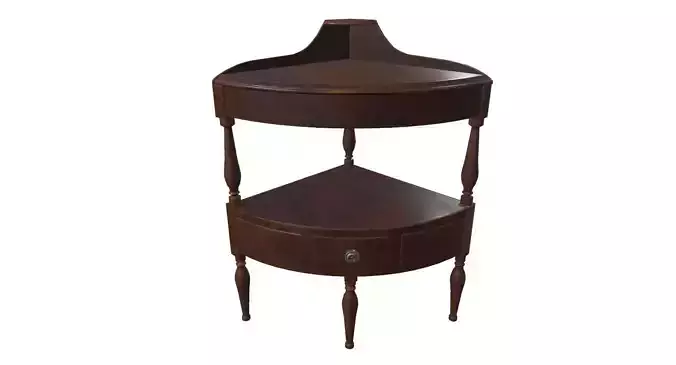 Corner Table Game Ready Low-poly 3D model