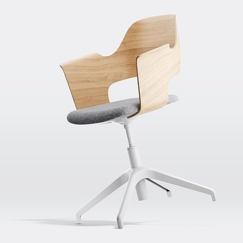 ChairFJALLBERGET office chair with wooden seat 3D model