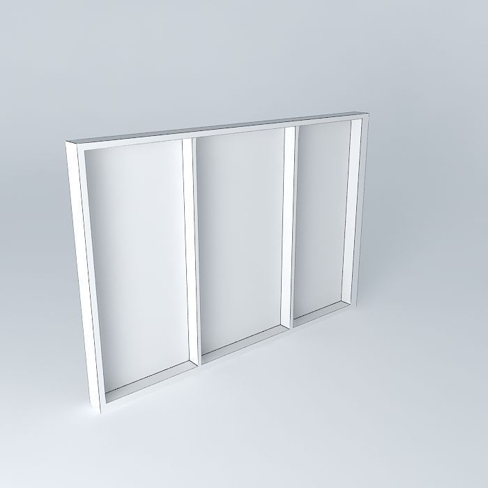 silver frame lightbox Free 3D model_3