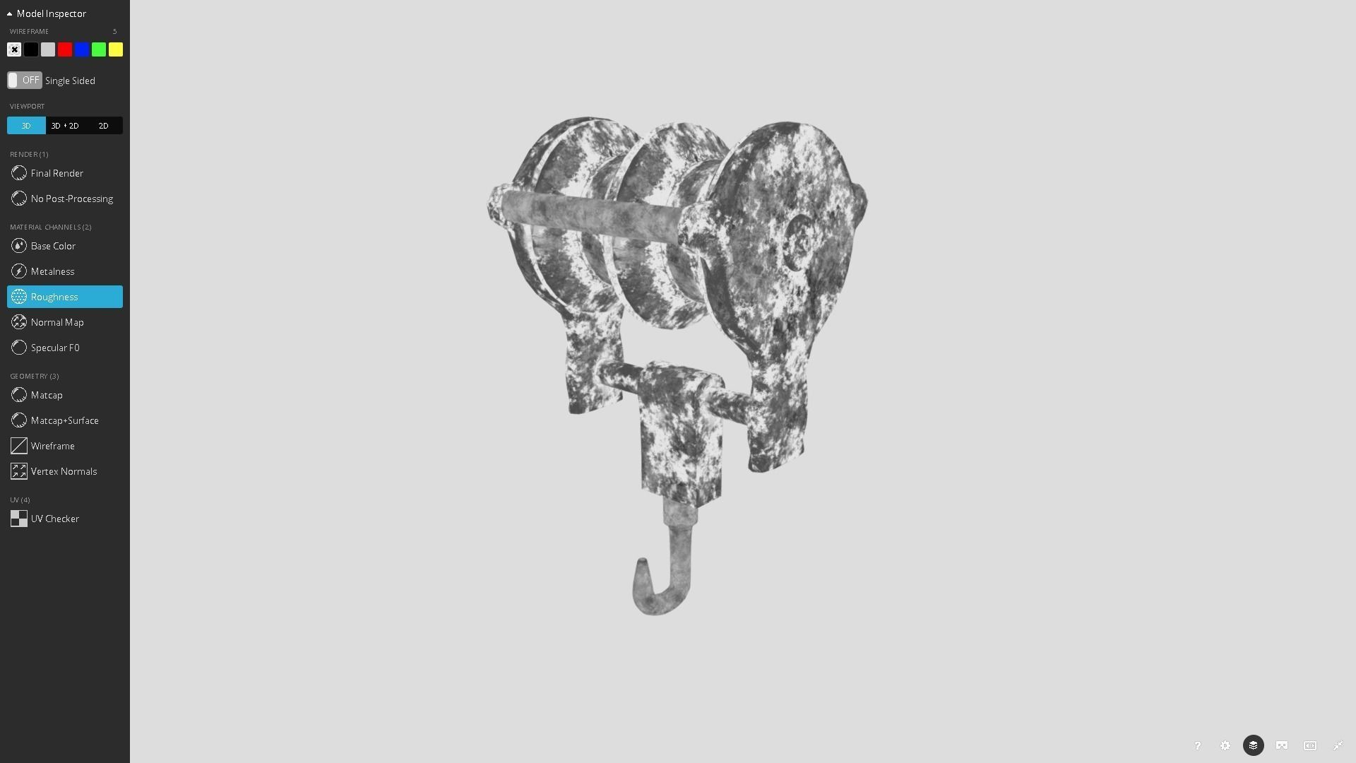 Rusty Beam Hook Prop Low-poly 3D model_11