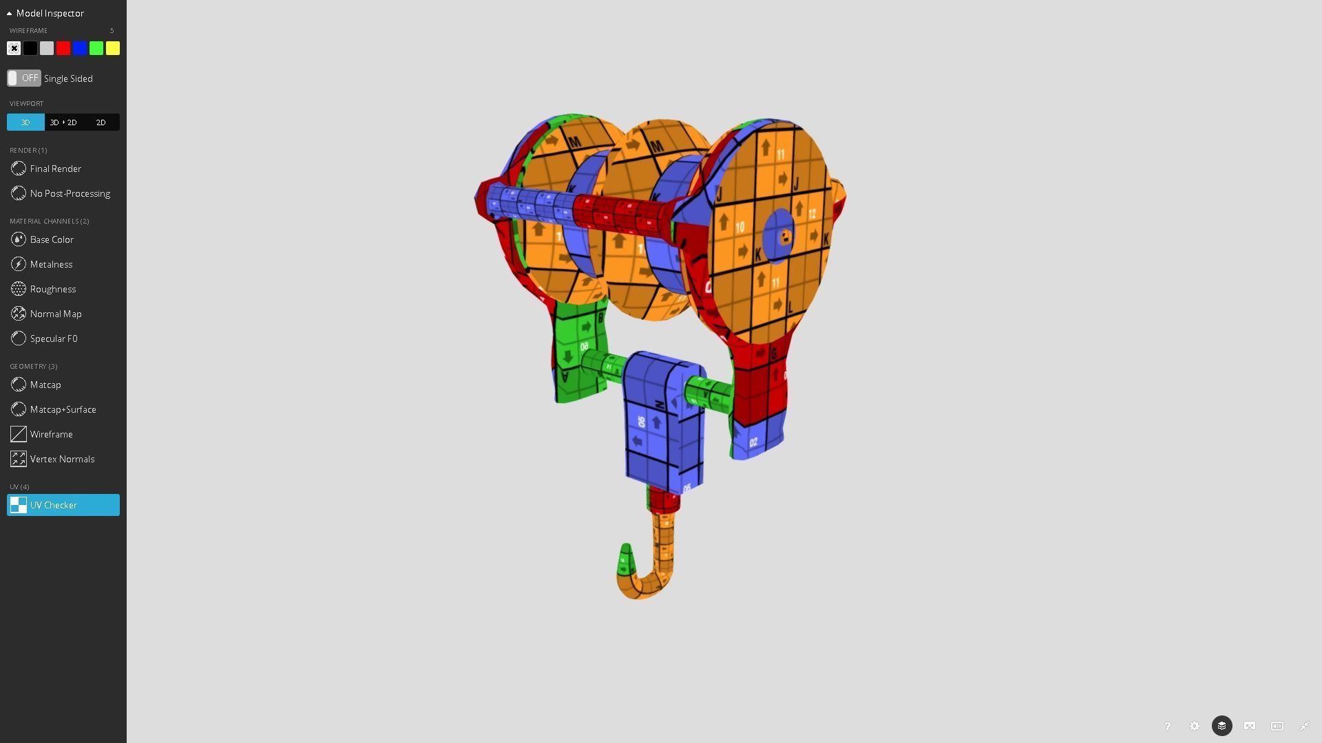 Rusty Beam Hook Prop Low-poly 3D model_7