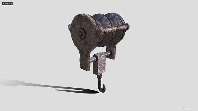 Rusty Beam Hook Prop Low-poly 3D model