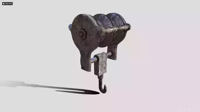 Rusty Beam Hook Prop Low-poly 3D model